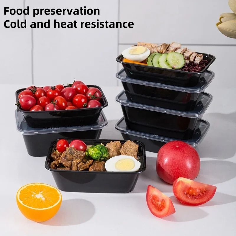 1000ml Heavy-Duty Disposable Lunch Boxes – 20-Piece Microwave-Safe Meal Prep Set