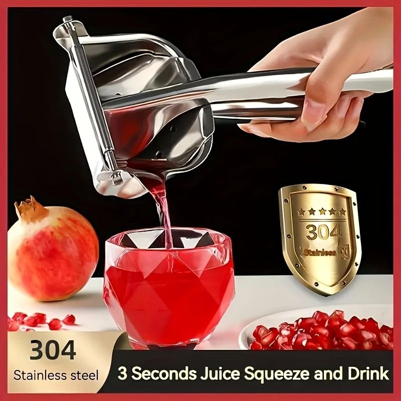 304 Stainless Steel Manual Juice Squeezer - Professional Citrus & Pomegranate Press