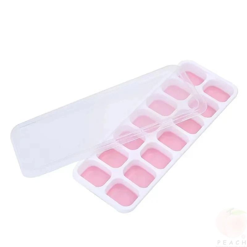 14-Grid Professional Ice Cube Tray – Non-Toxic Silicone Square Mold