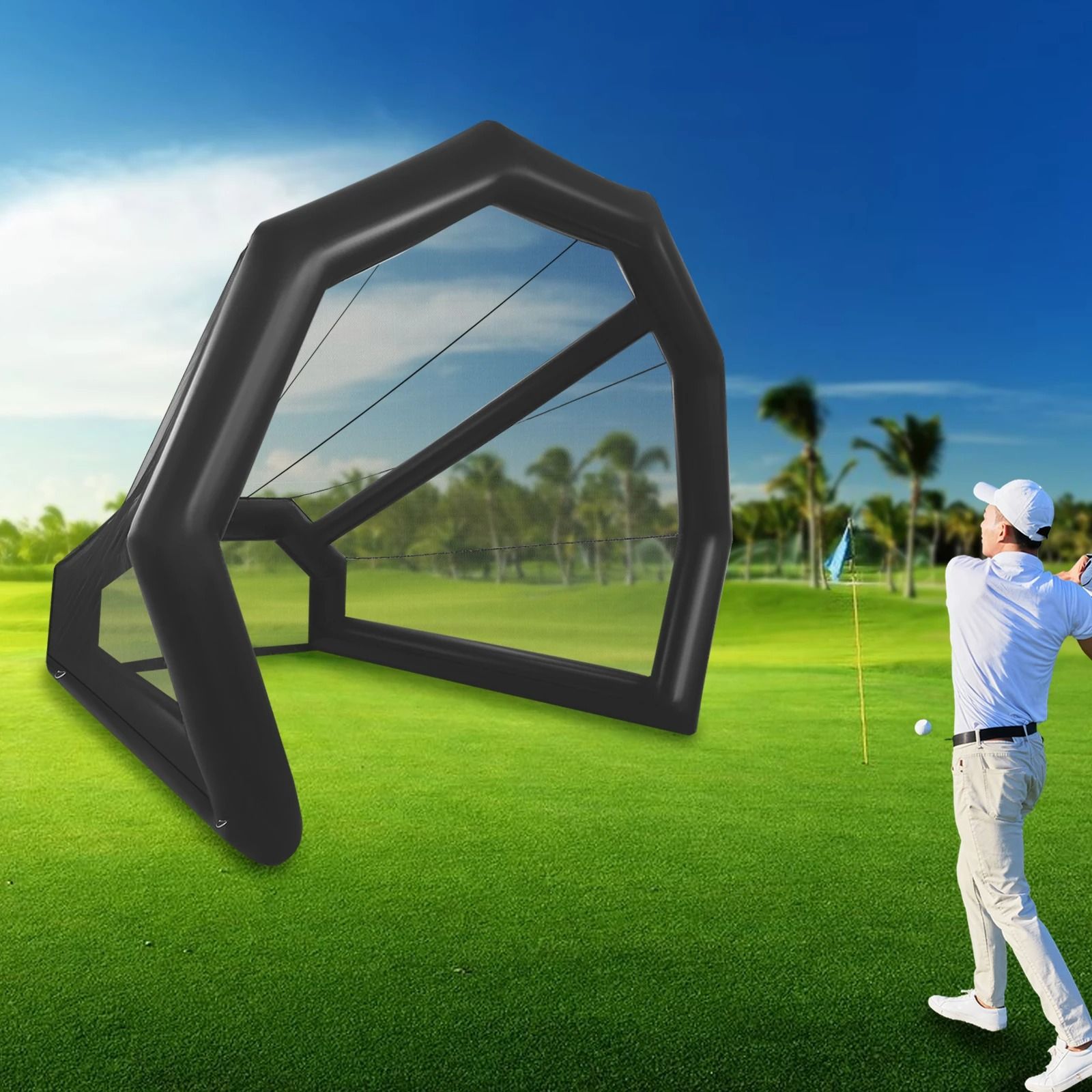 Pro-Series Inflatable Golf Practice Simulator Tent