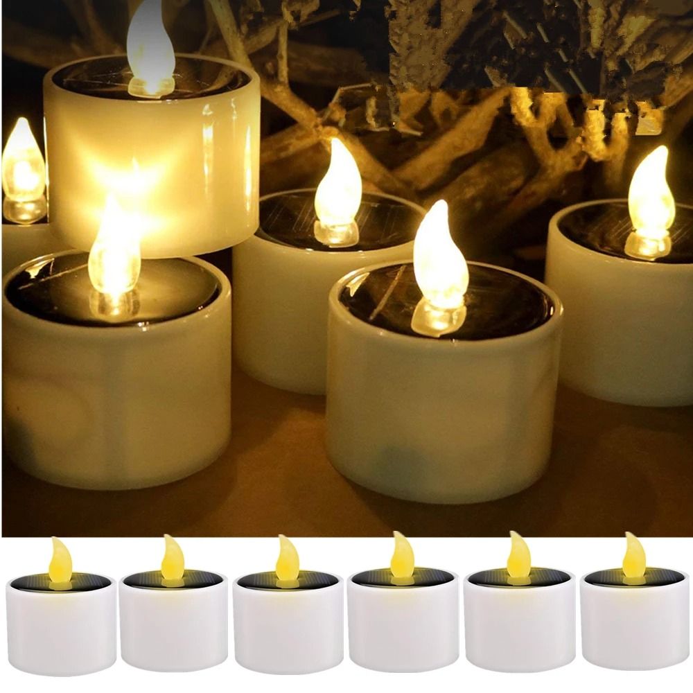 6-Piece Solar Powered Waterproof Candle Set