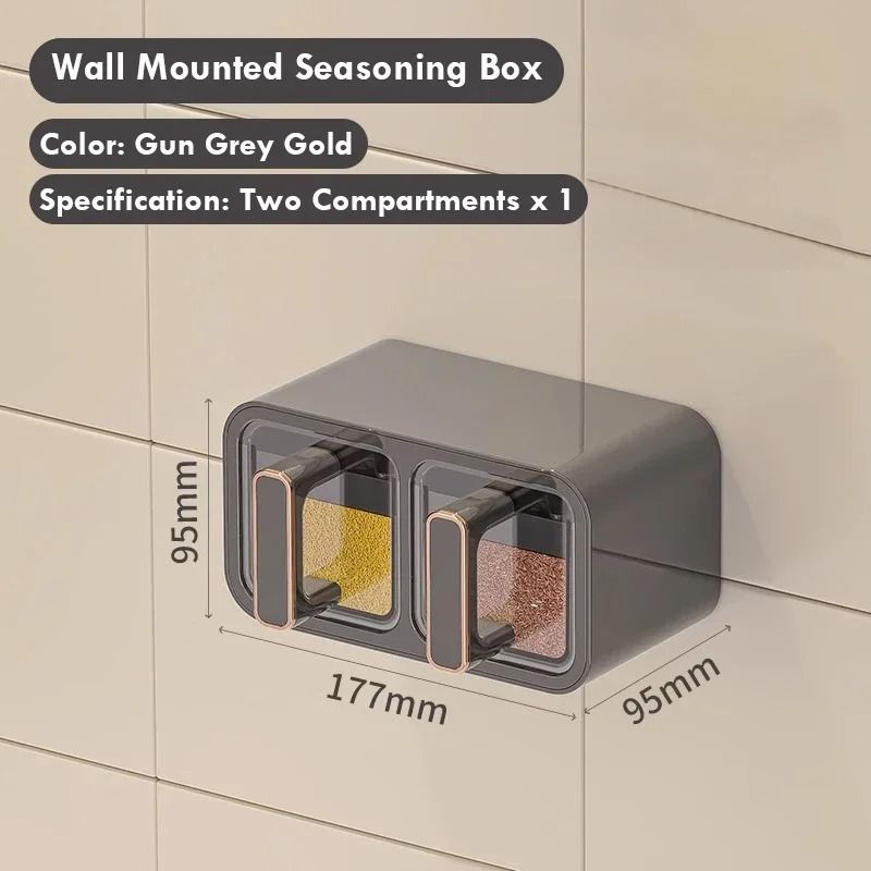 Wall-Mounted Moisture-Proof Seasoning Storage System