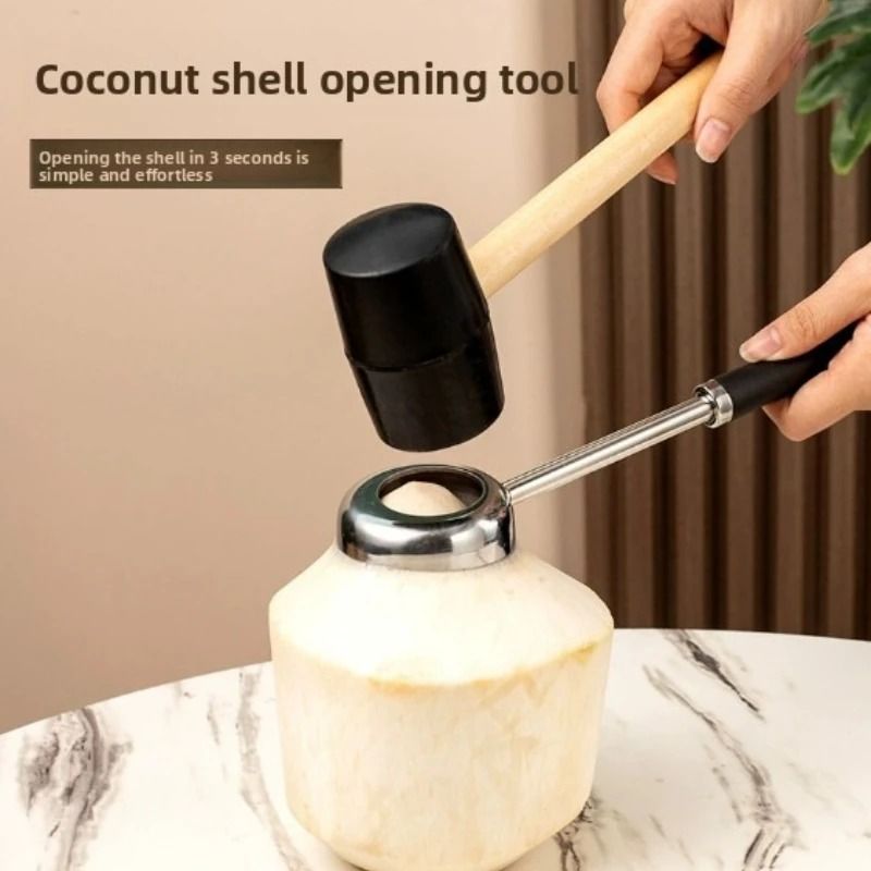 3-Piece High-Torque Stainless Steel Coconut Extraction Set