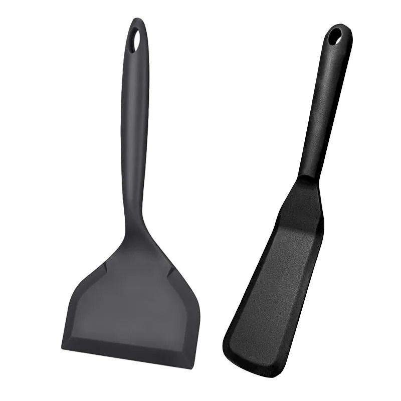 2-Piece Wide and Thin Silicone Spatula Turner Set