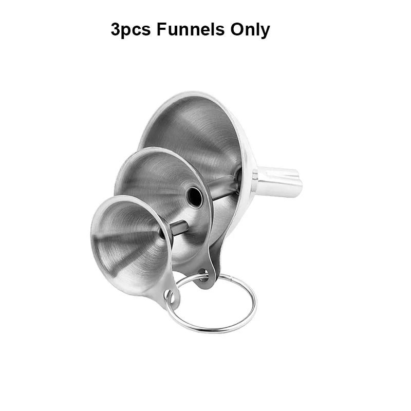 3-Piece Premium Stainless Steel Kitchen Funnel Set