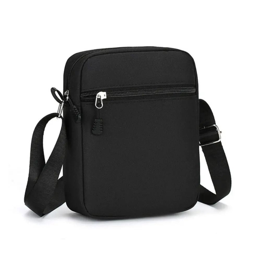 Oxford Mini Shoulder Bag - Durable Black Mobile Phone Waist Pack