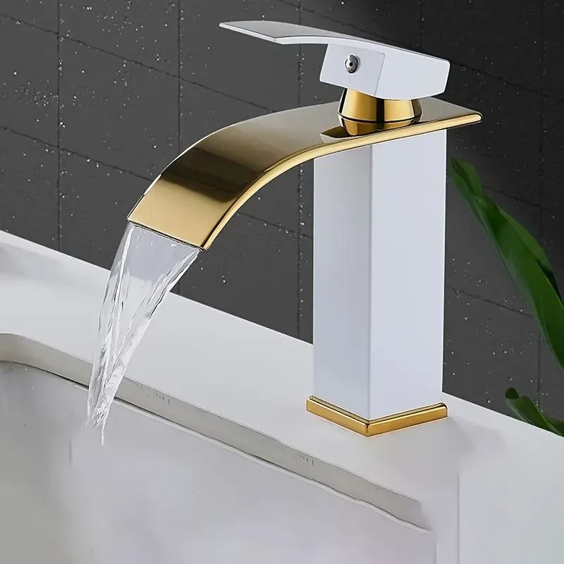 Luxury Waterfall Basin Mixer – Hot & Cold Dual-Control Stainless Steel Bathroom Faucet