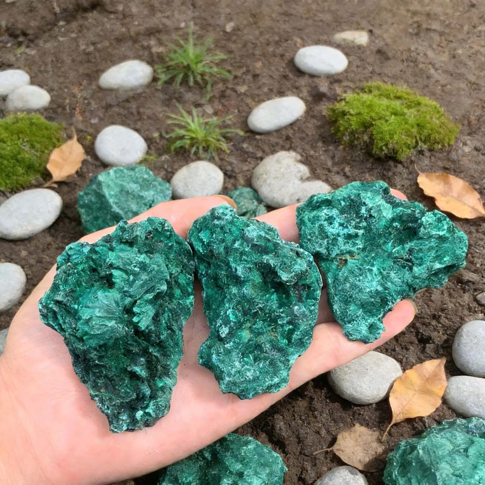 Natural Raw Malachite Crystal Specimen | Deep Green Wisdom Stone & Healing Decor