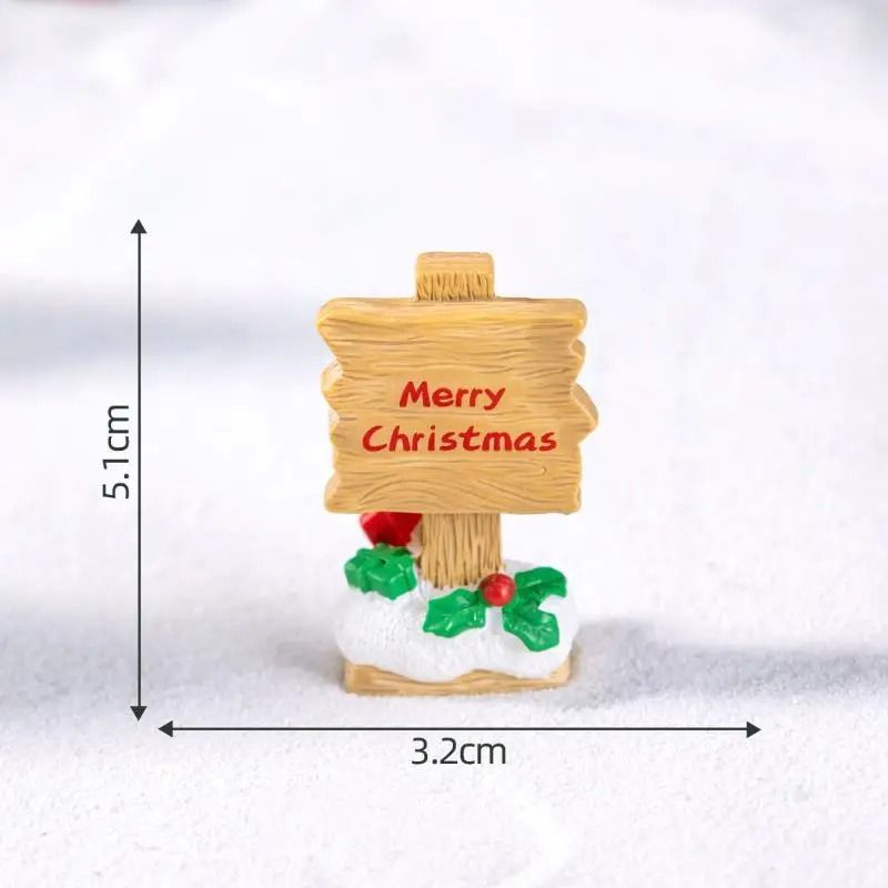 Resin Miniature Road Signs – Realistic DIY Fairy Garden Ornaments & Micro-Landscape Christmas Dollhouse Crafts