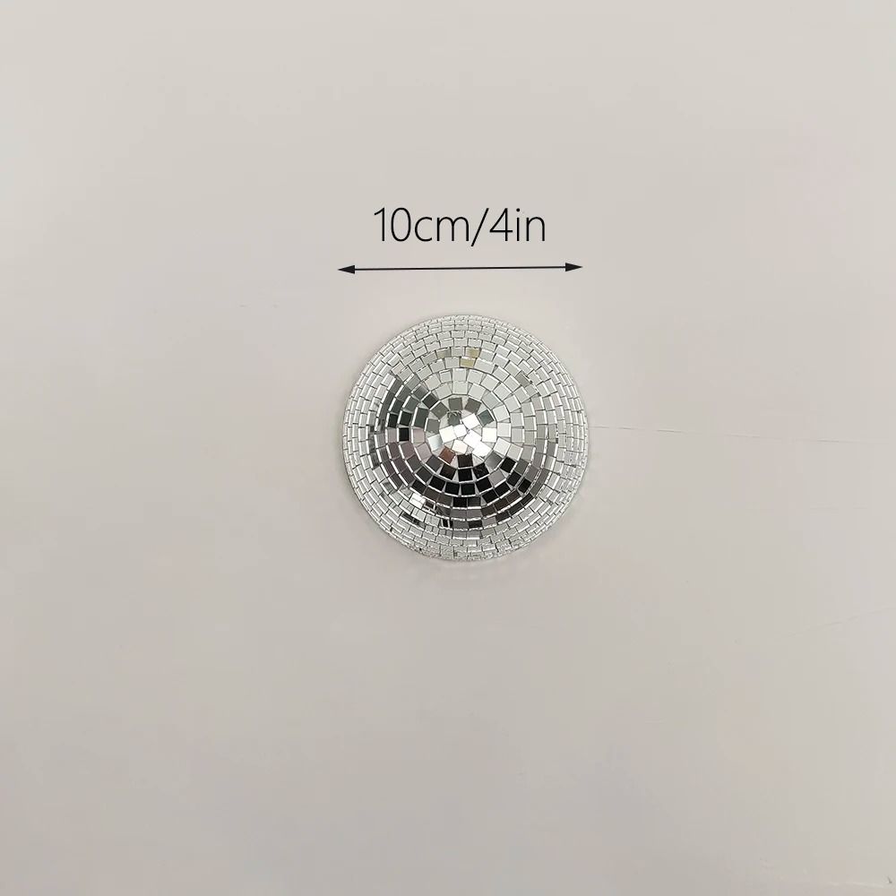 Wall-Mounted Semicircle Disco Ball – Mirrored Metallic Home Decor & Retro Wall Art for Weddings & Festive Interior Styli