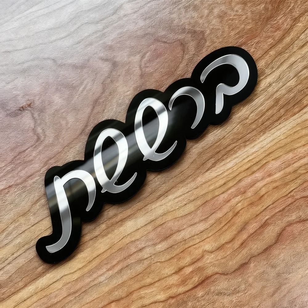 Custom Acrylic Mirror Door Plaque – Personalized Entrance Sign for Home, Wedding, & Jewish Holiday Decor with Custom Heb
