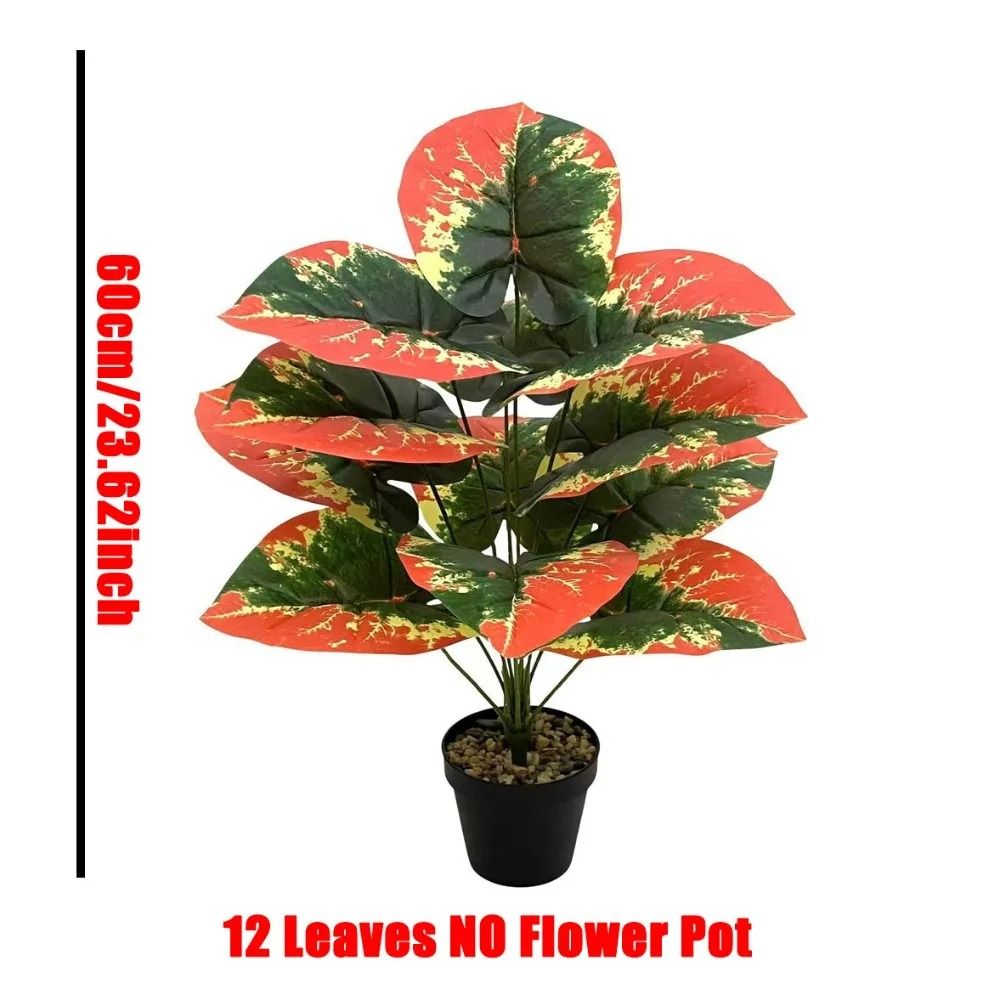 Tropical "Color-Block" Foliage – Vibrant Multi-Tonal Artificial Palm for Modern Living Rooms, Offices, & Outdoor Patios