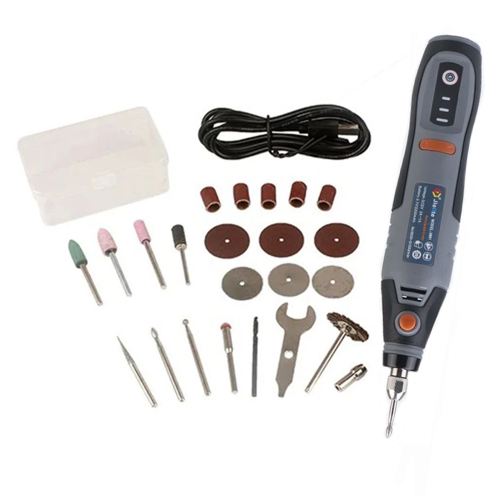 High-Speed 21,000 RPM USB Cordless Rotary Tool and Engraving Set
