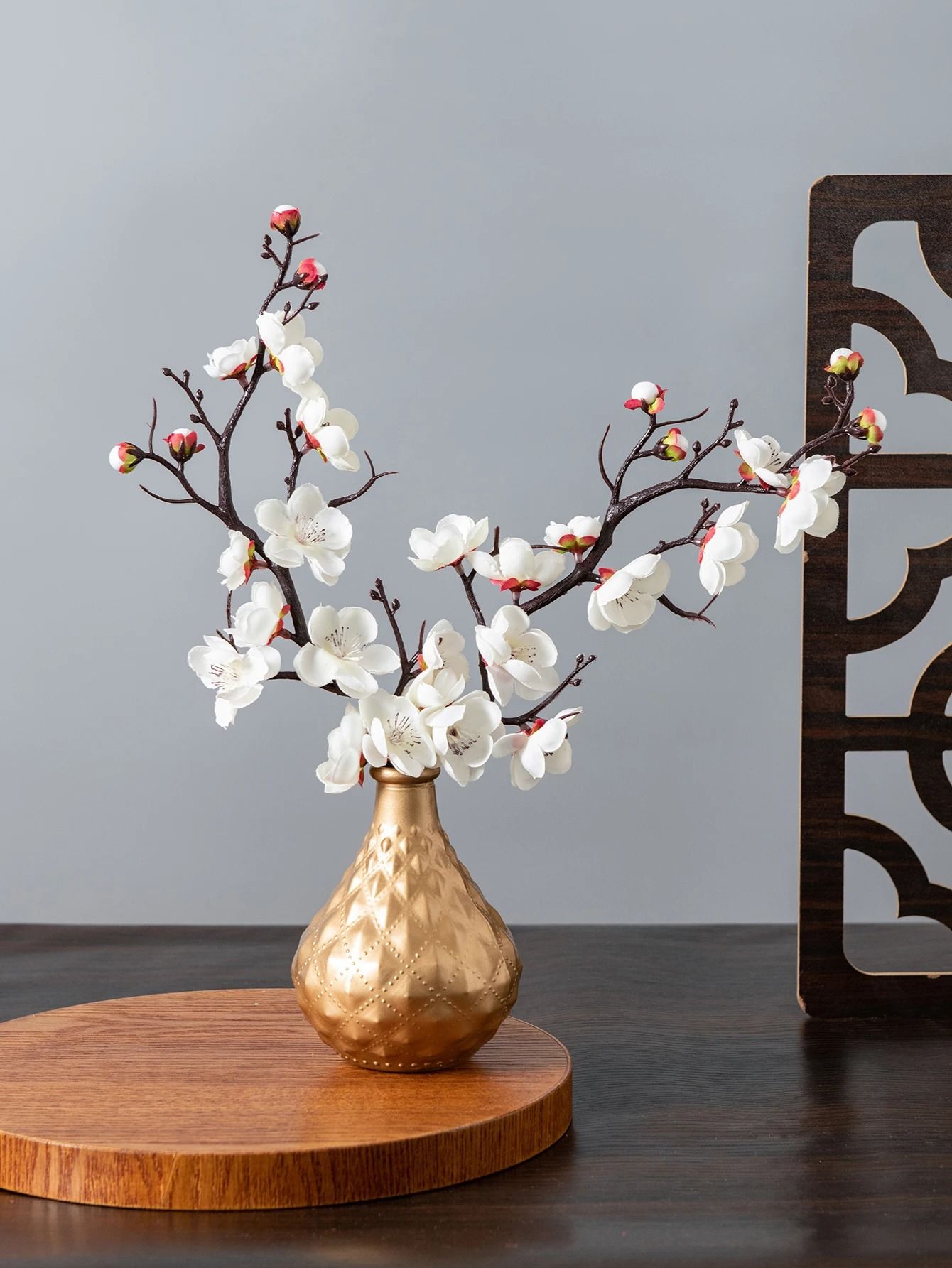 Silk Spring Plum & Peach Blossom Branches