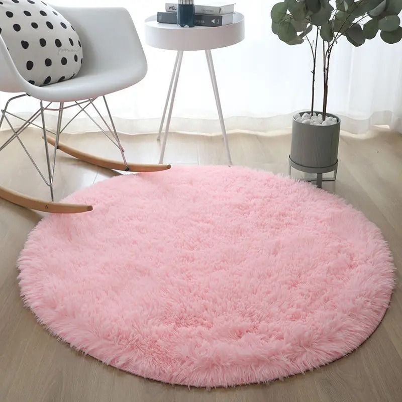 Ultra-Soft Fluffy Round Plush Rug