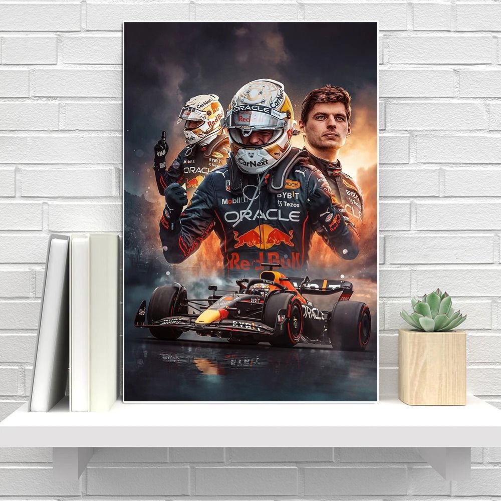 Verstappen Grand Prix Champion - High-Definition Graffiti Racer Canvas Art