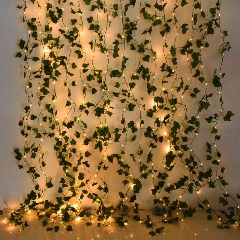 Artificial Leaf String Lights - Flexible Vine Fairy Lights for Wedding, Garden, and Home Decor