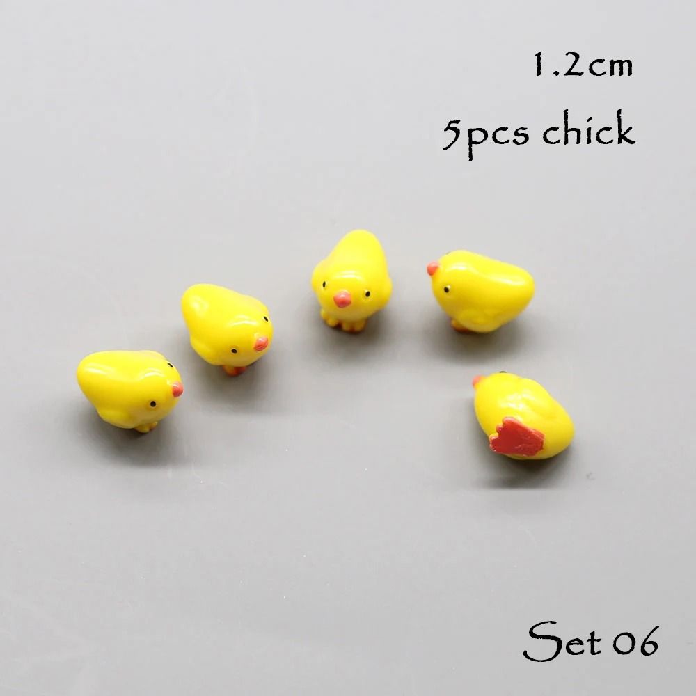 Miniature Animal Figurine Set (5-Piece) – Tiny Dog, Cat, Sheep & Fish – Fairy Garden & Aquarium DIY Accessories