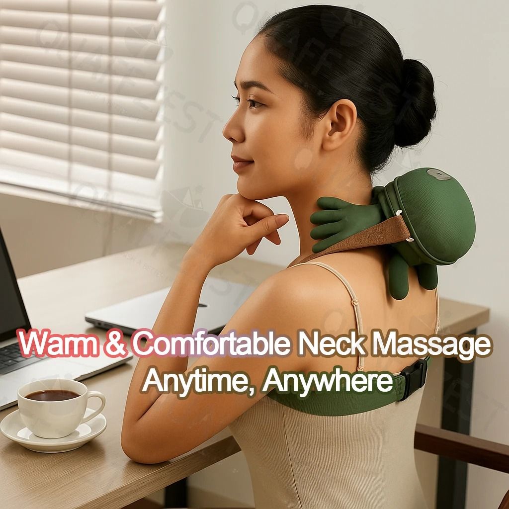Elite Electric Neck & Shoulder Massager – Wireless Deep-Tissue Kneading Shawl – Professional Cervical Pain Relief System