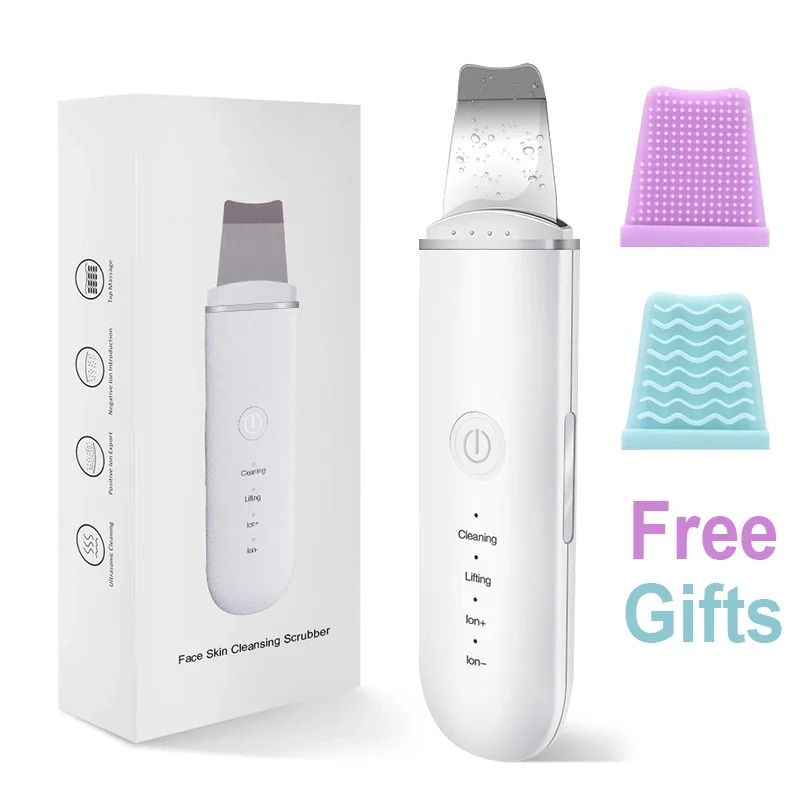 Ultrasonic Skin Scrubber & Facial Spatula – Deep Cleansing & Lifting Tool – High-Yield Pore Interaction Hub