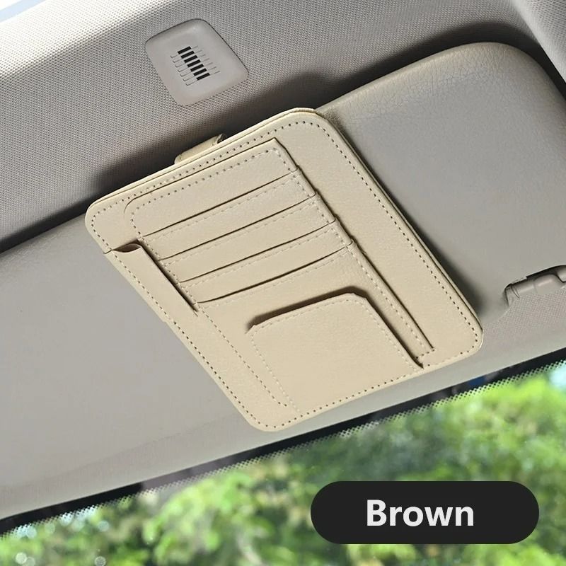 Multi-Functional Sun Visor Storage Organizer & Card Clip
