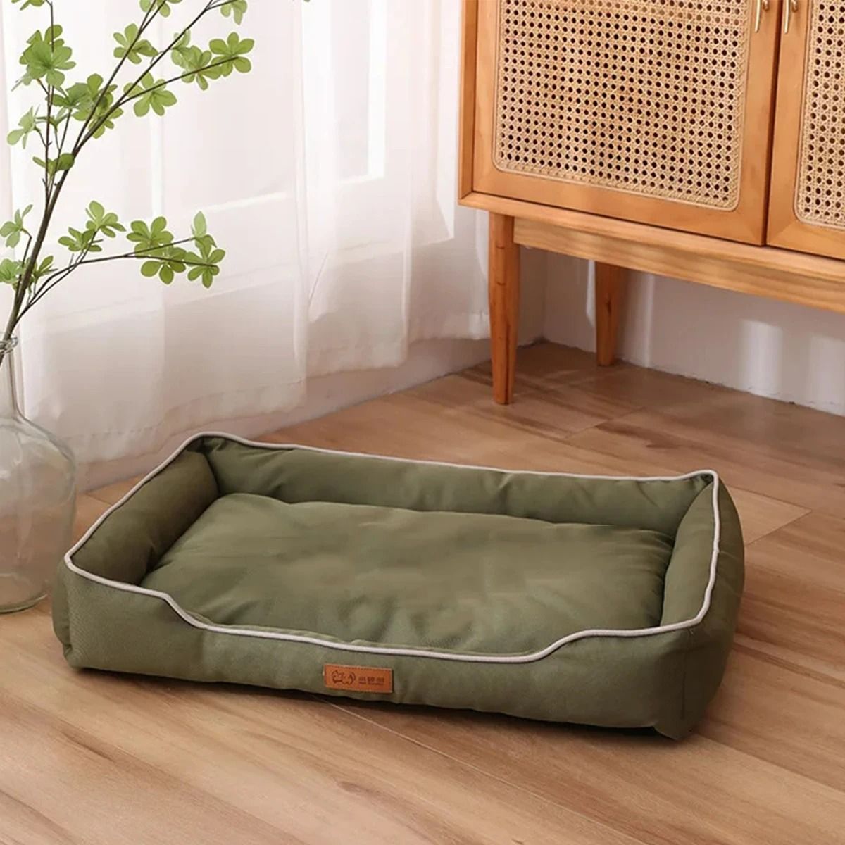 Four-Season Orthopedic Square Dog Bed – Waterproof Bite-Resistant Pet Mattress