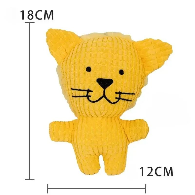 Interactive Squeaky Plush Toy – Multi-Sensory Teething & Boredom Relief for Small & Medium Pets