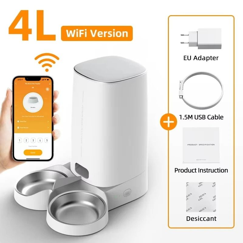 Smart WiFi Automatic Pet Feeder with Remote App Control