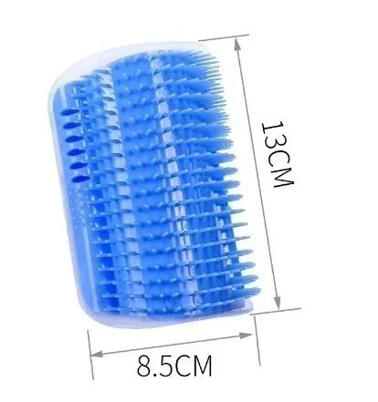 Wall-Mounted Cat Corner Self-Groomer & Scratcher