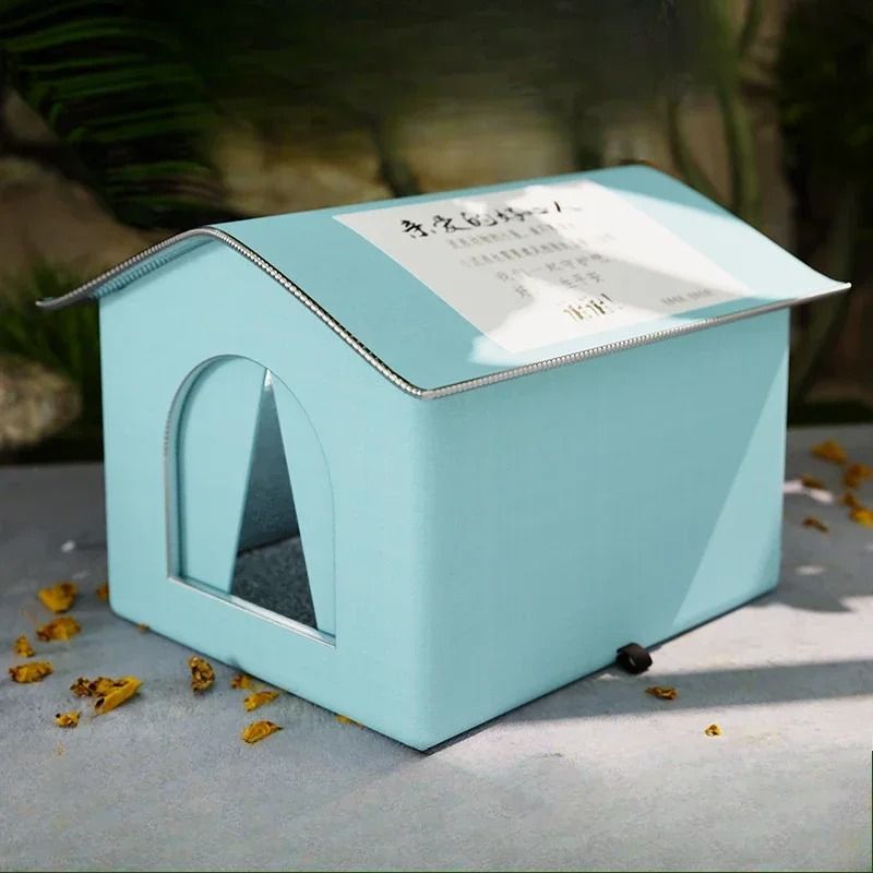 All-Season Waterproof Outdoor Cat Shelter – Insulated Thermal Stray Pet House with Heavy-Duty Supporting Kickstand