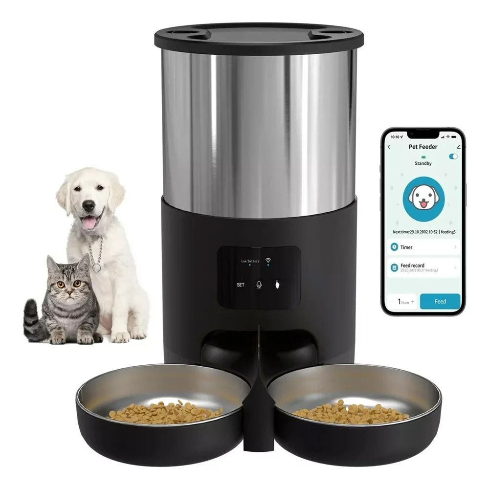 4.5L Tuya Smart App Automatic Pet Feeder and Fountain Station