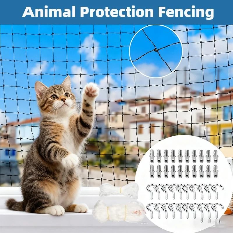 Heavy-Duty Balcony Pet Safety & Escape-Proof Netting