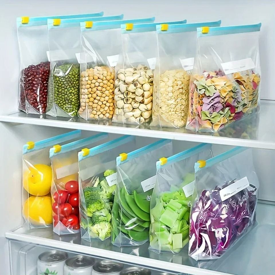 Thickened Slider Storage Bags - Heavy-Duty Food-Grade Refrigerator & Freezer Fresh-Keeping Pouches