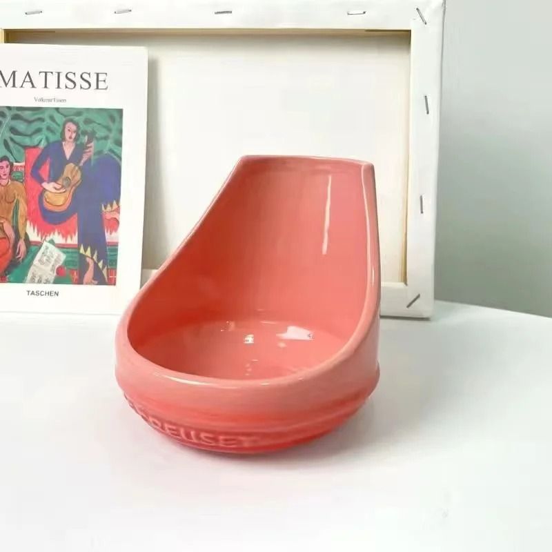 Le Creuset Inspired Cool Color Ceramic Pot Lid Rack and Spoon Holder