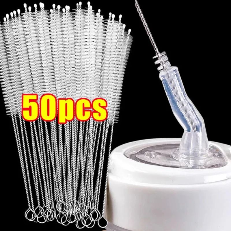 Stainless Steel Straw and Tube Cleaning Brush Kit (50-Piece Set)