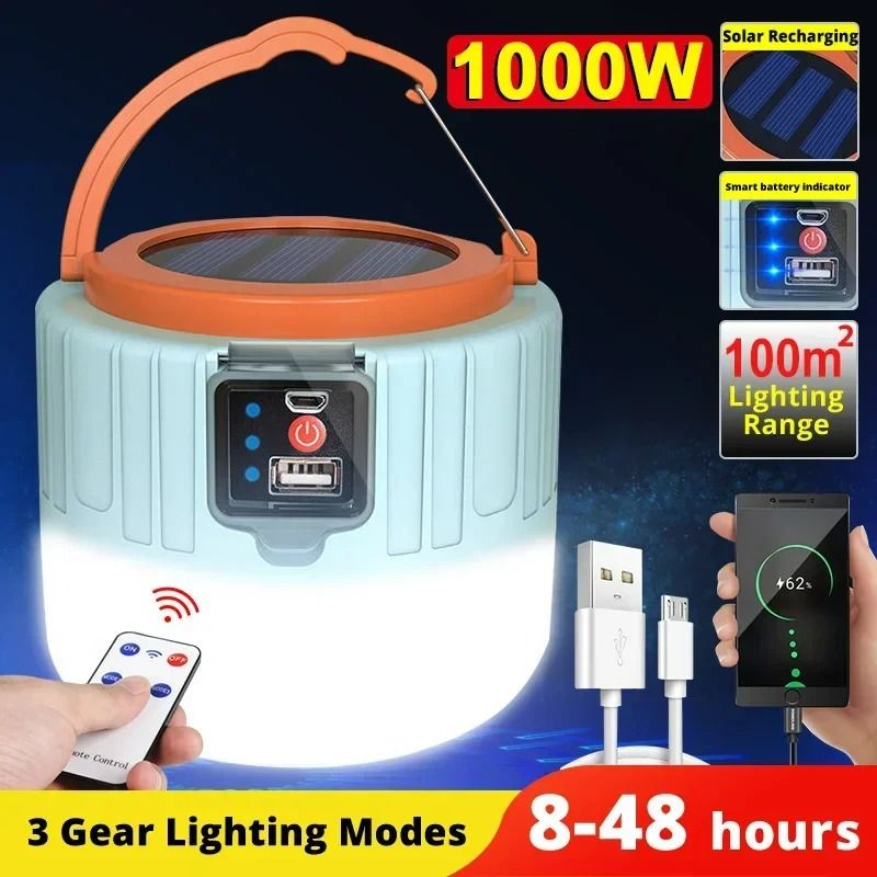 Max Remote-Controlled LED Camping Lantern & Power Bank