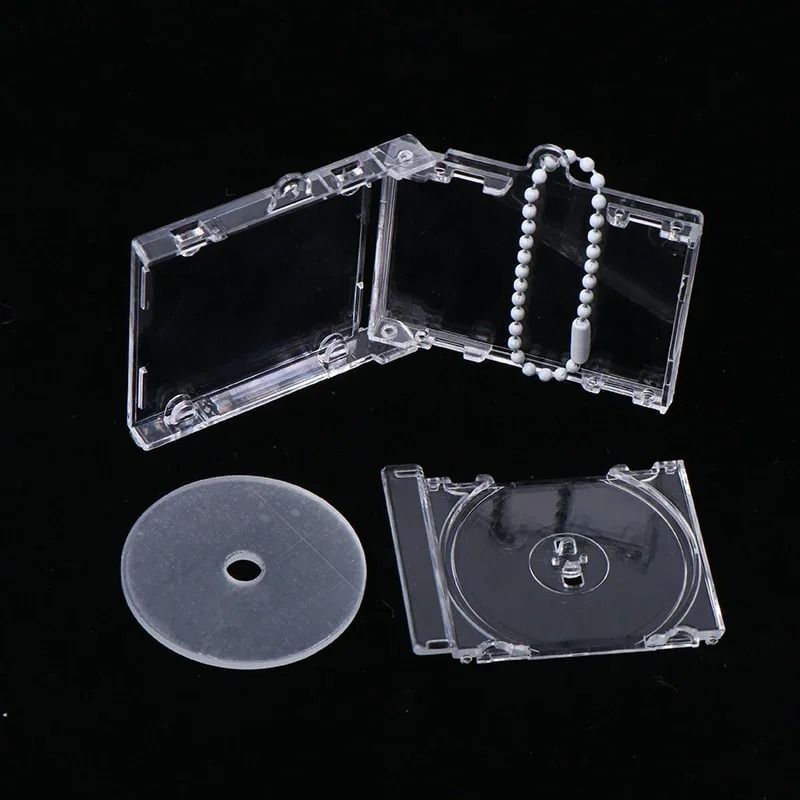 Custom Mini Y2K CD Album Keychain Case Pendant for DIY Backpack Charms