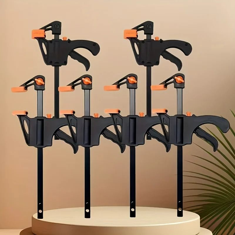 4-Inch Heavy-Duty Woodworking Mini F-Clamp (6-Piece Crew Pack)