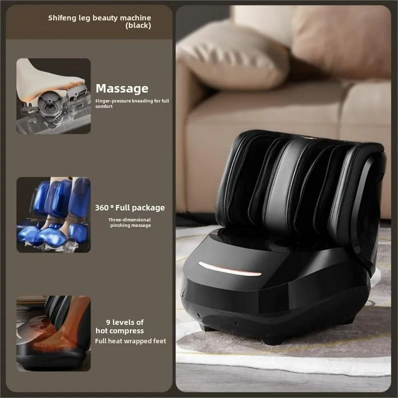 High-Pressure Full-Wrap Electric Foot & Leg Massager with Heat and Vibration