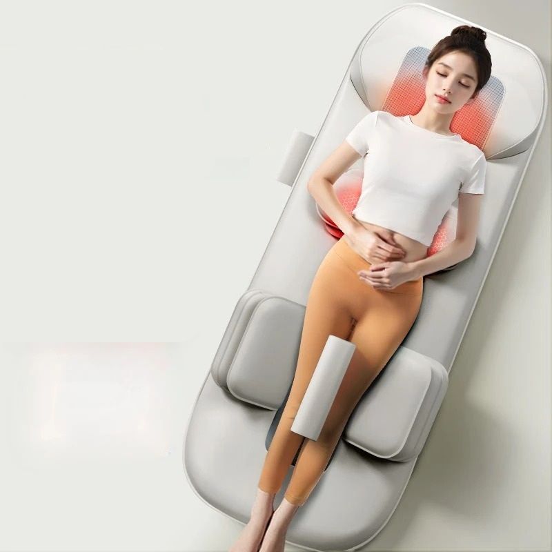 Full-Body Electric Massage Mat Mattress with Lumbar Airbag Traction & Heat