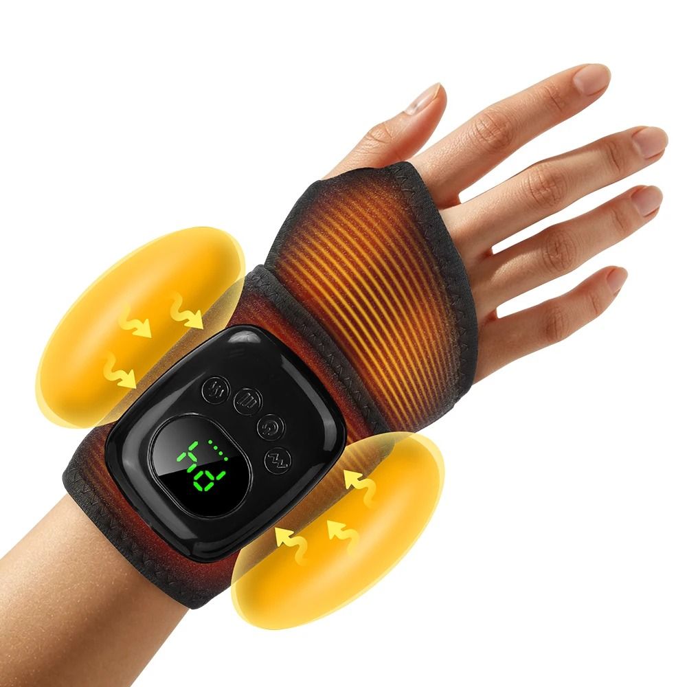 Cordless Ankle & Foot Air Massager Sleeve with Heat & Vibration Therapy