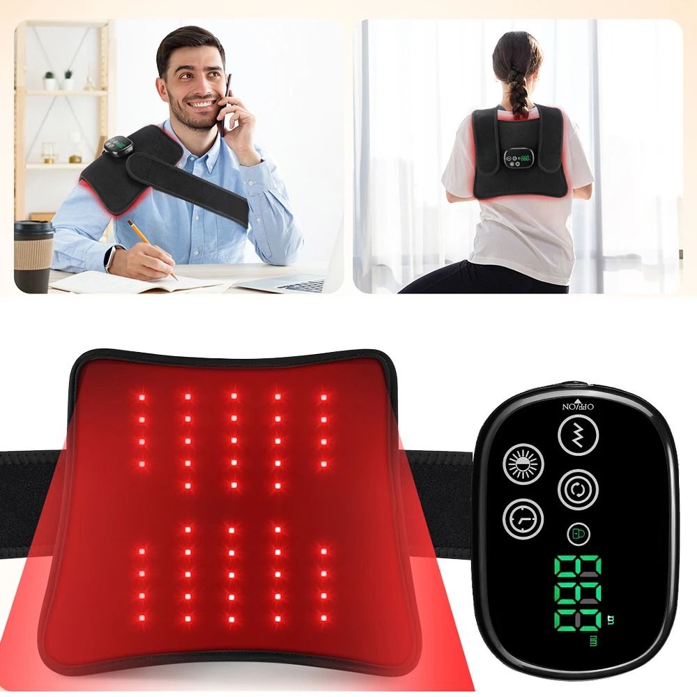 LED Heating Pad Wrap with Vibration Massage for Shoulder, Waist & Knee