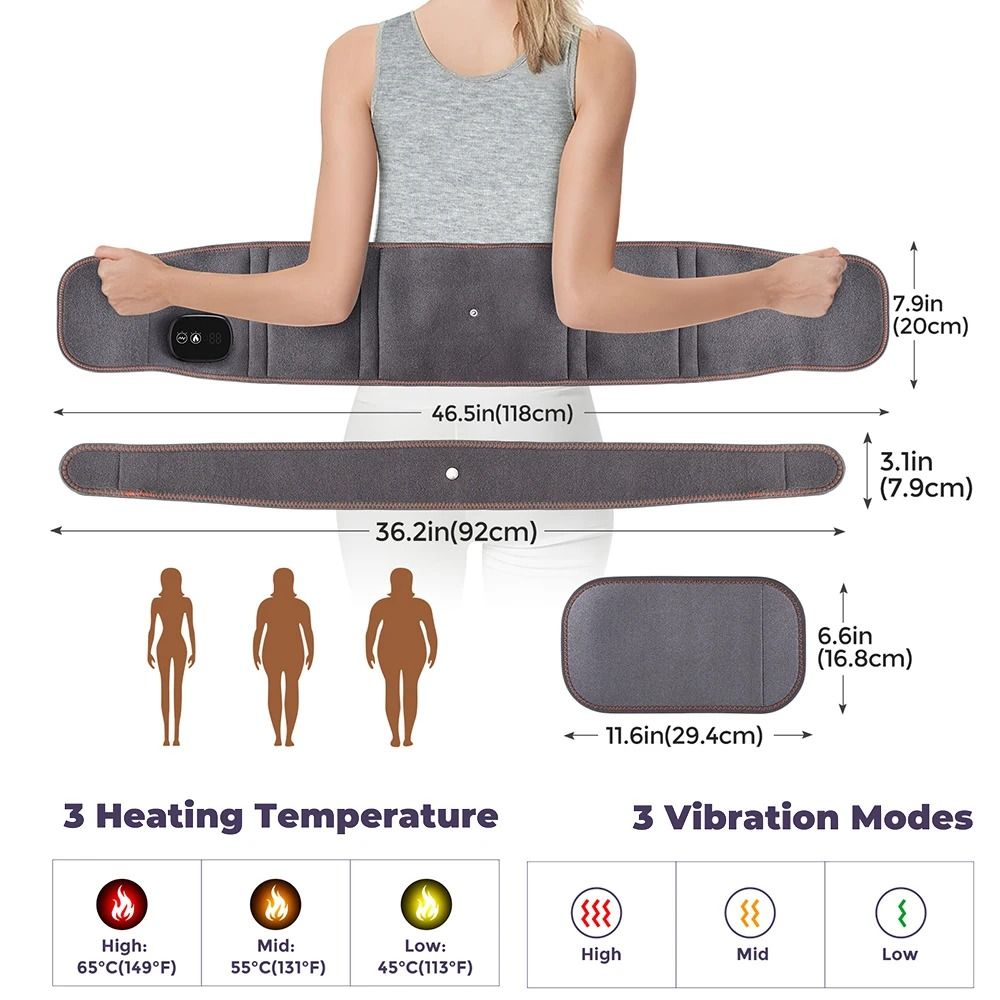 Cordless Red Light Therapy & Vibration Massage Waist Belt