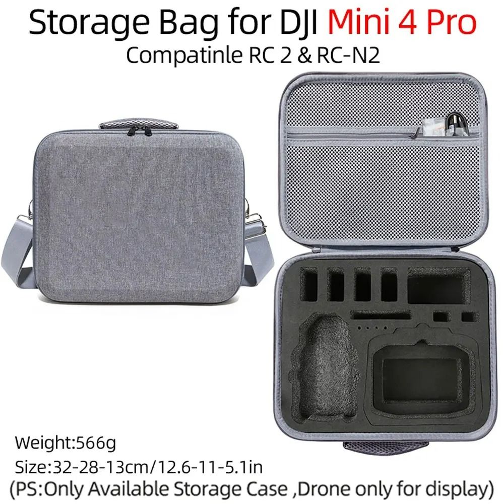 Portable Hard Shell Travel Carrying Case & Shoulder Bag for DJI Mini 4 Pro