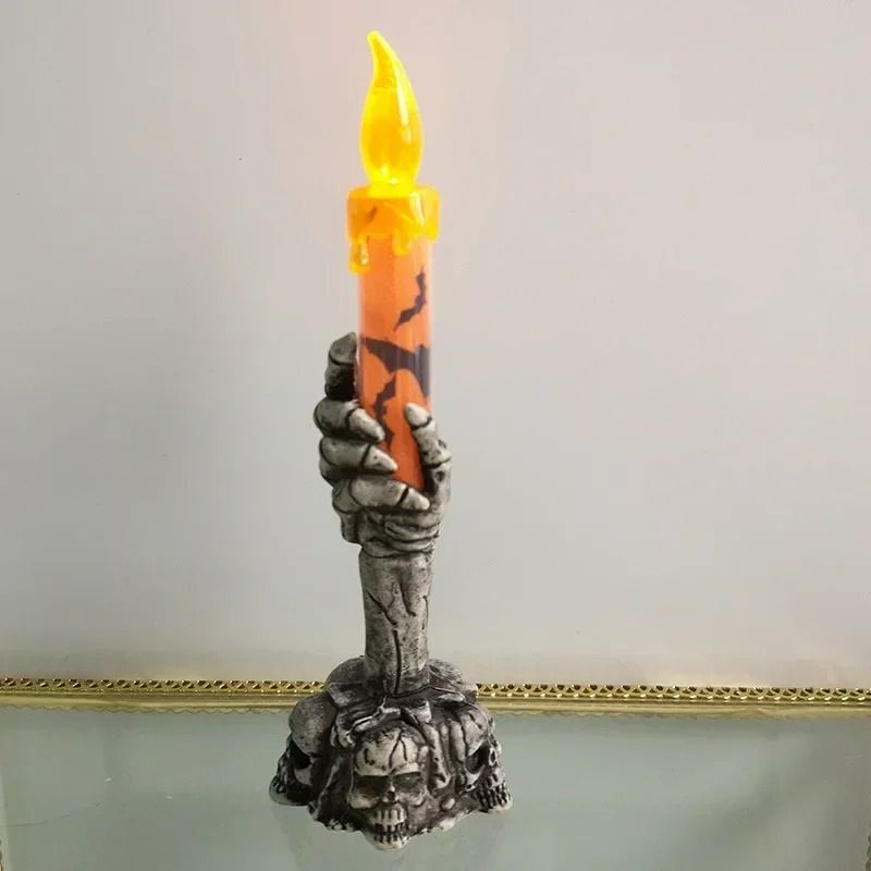 Halloween LED Ghost Hand Skeleton Candle Light