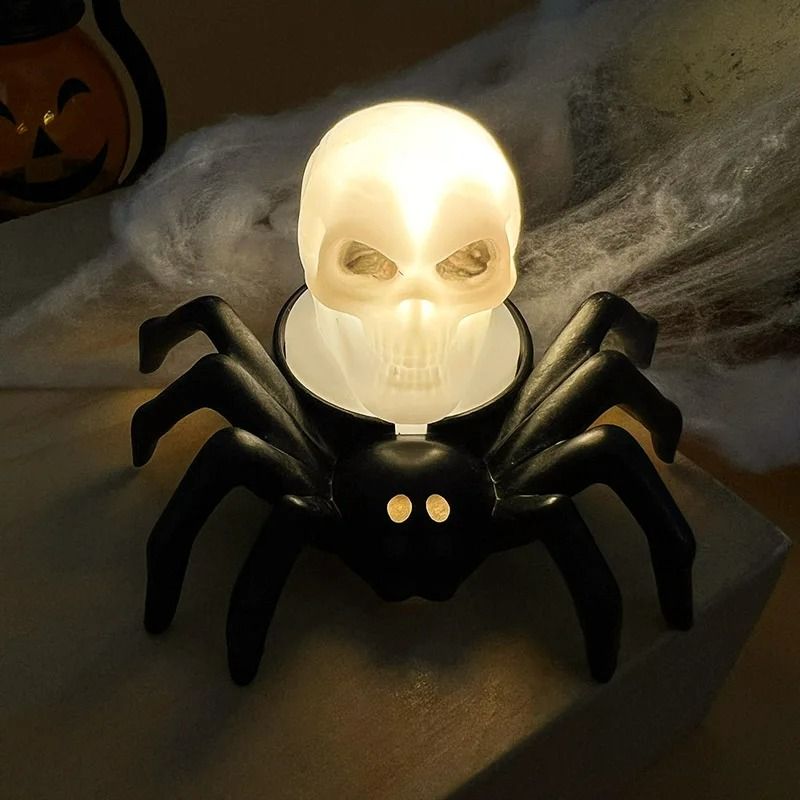 Halloween LED Spider & Skull Candle Light