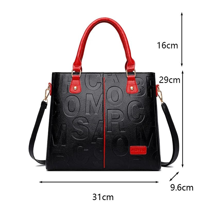 Women's Casual PU Leather Large-Capacity Crossbody Tote