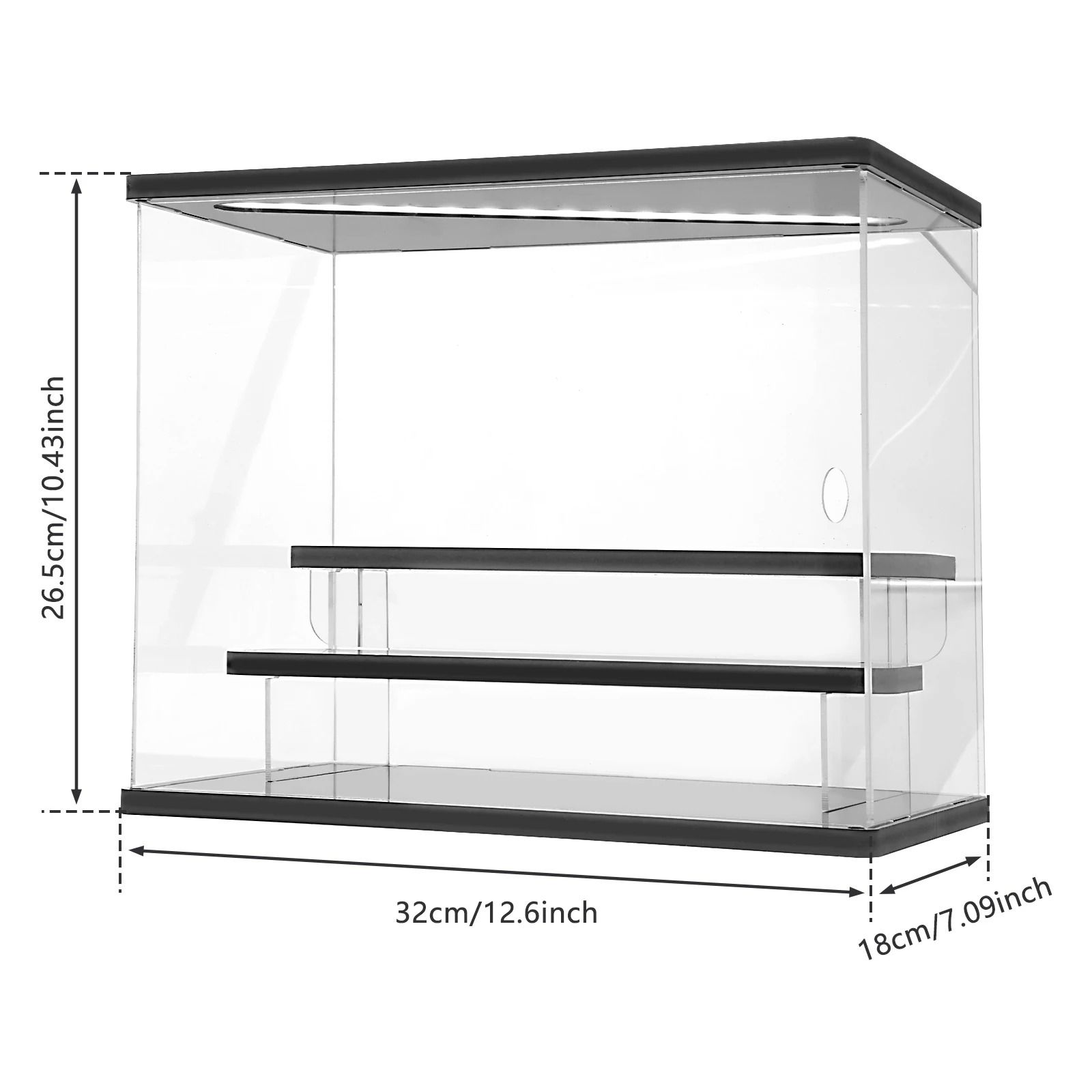 Clear Acrylic Display Case with LED Light