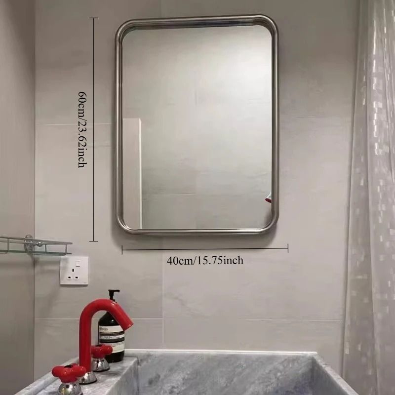 Medieval Stainless Steel Wall-Mounted Vanity Mirror