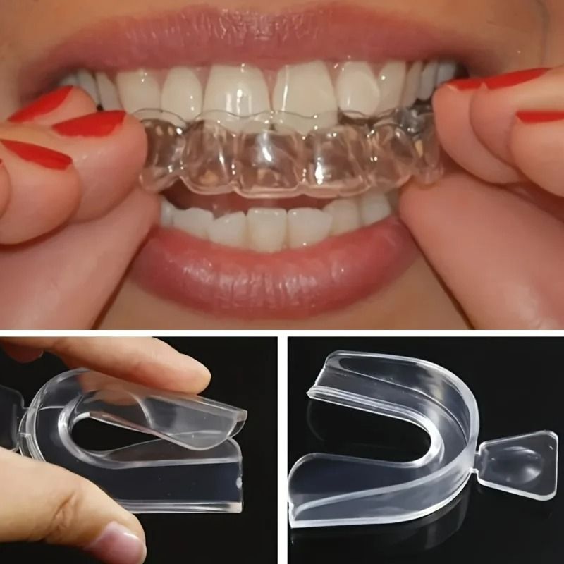 1 Pair Invisible Silicone Teeth Aligner Orthopedic Trays for Straightening and Nighttime Care